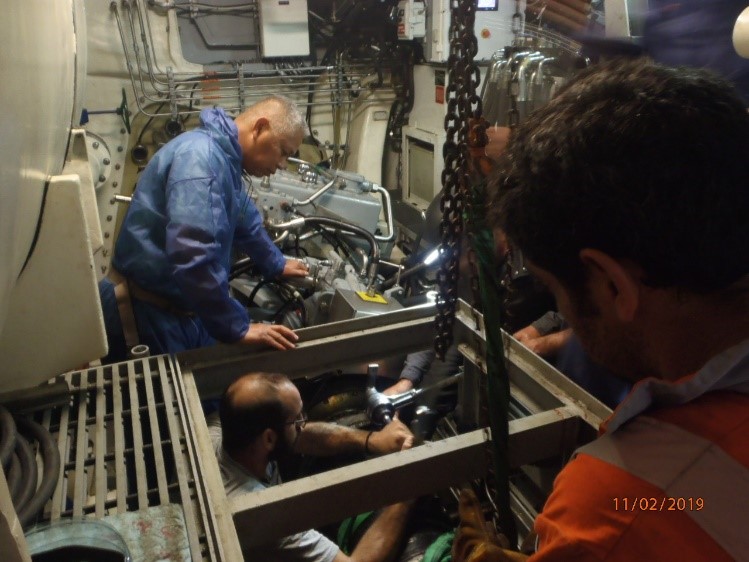 Port engineer — shaft flange torquing oversight